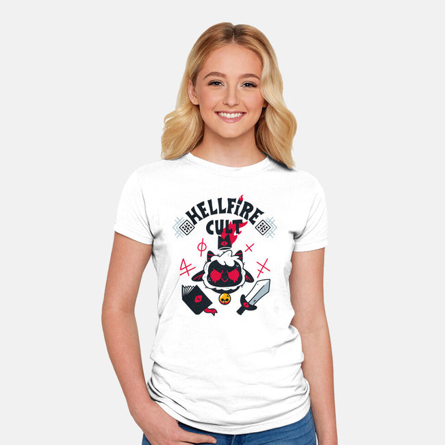 Hellfire Cult-womens fitted tee-theteenosaur