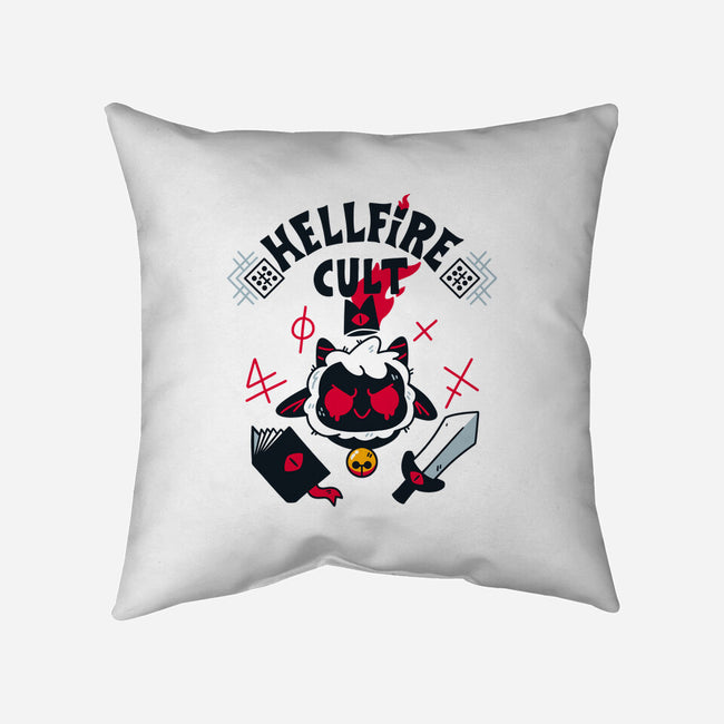 Hellfire Cult-none removable cover w insert throw pillow-theteenosaur