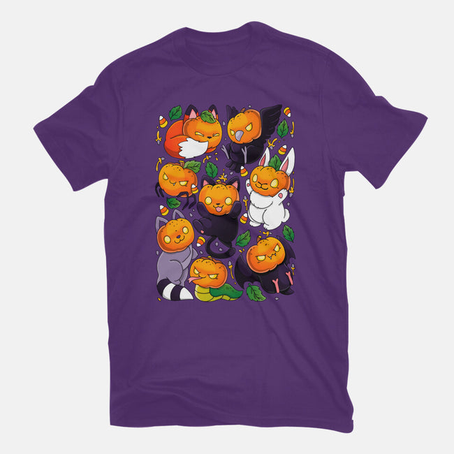 Pumpkin Animals-mens basic tee-Vallina84