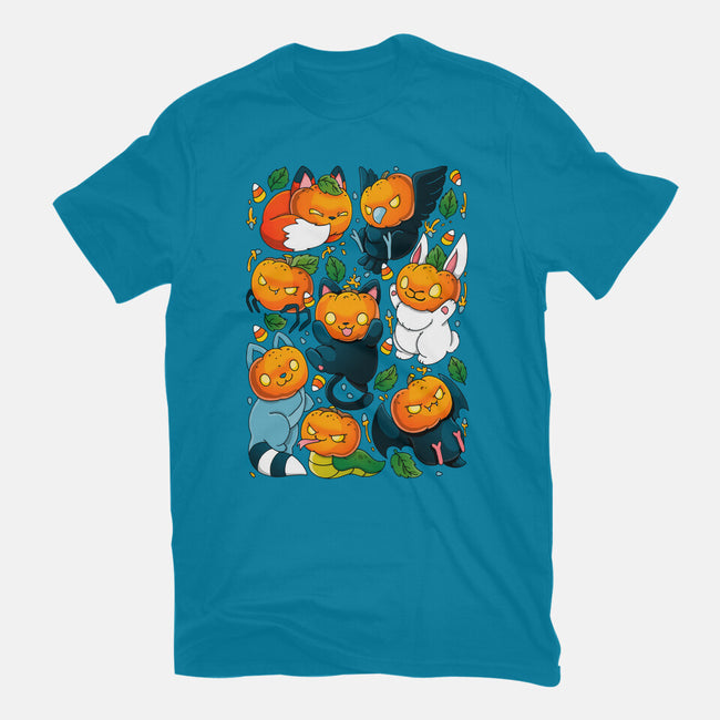 Pumpkin Animals-unisex basic tee-Vallina84
