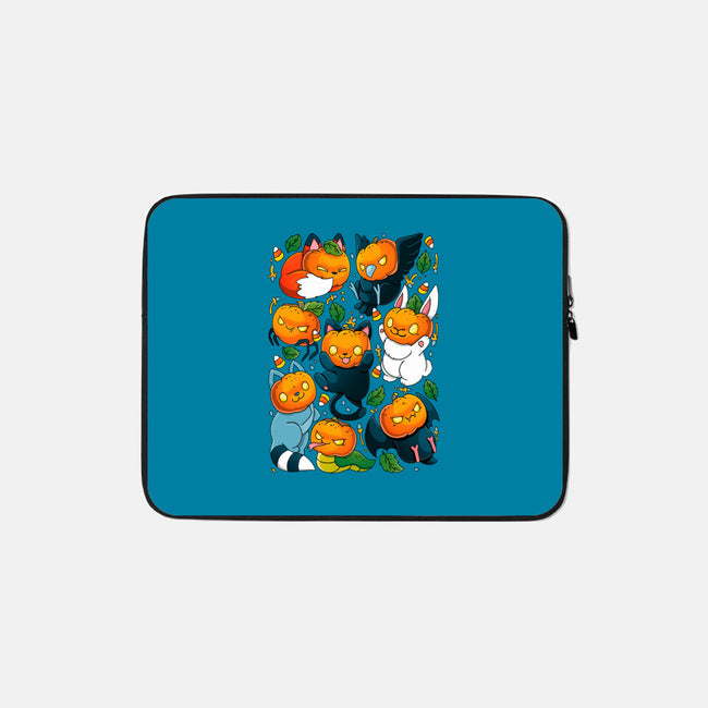 Pumpkin Animals-none zippered laptop sleeve-Vallina84