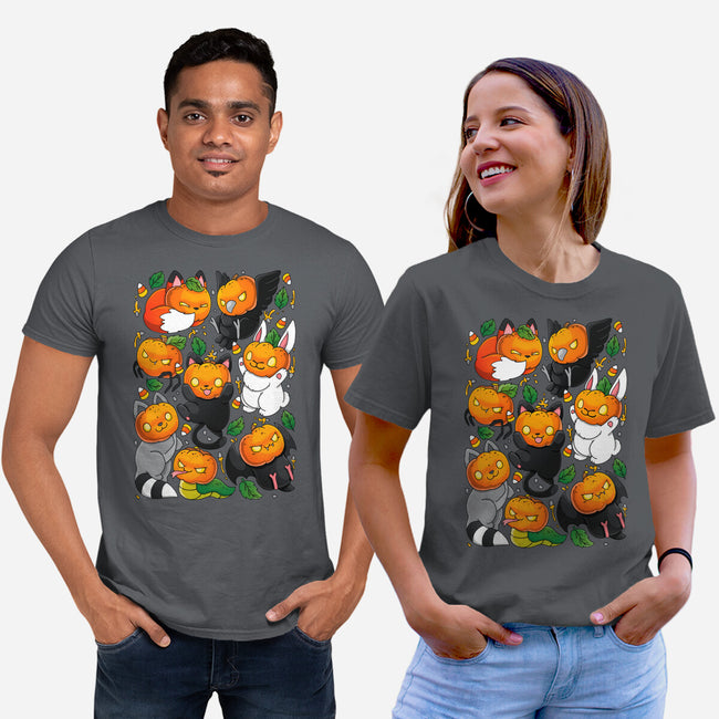 Pumpkin Animals-unisex basic tee-Vallina84