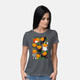 Pumpkin Animals-womens basic tee-Vallina84