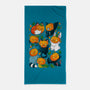 Pumpkin Animals-none beach towel-Vallina84
