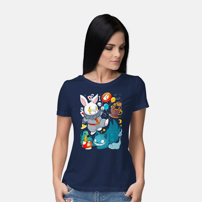 Horror Wonder-womens basic tee-Vallina84