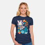 Horror Wonder-womens fitted tee-Vallina84
