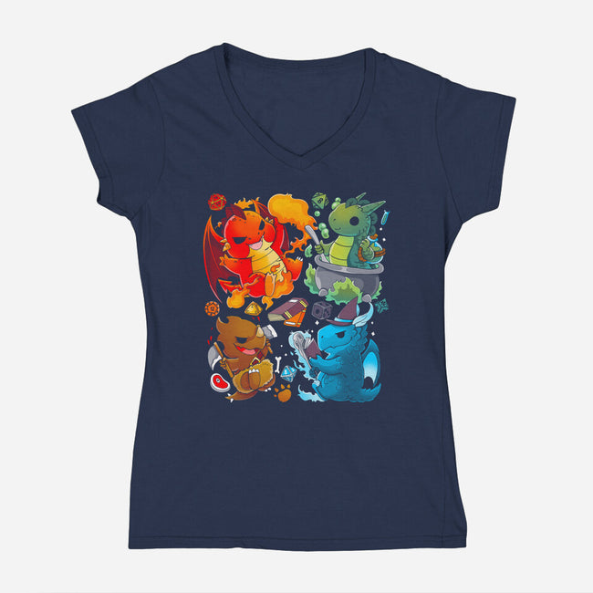 Dragon Role Play-womens v-neck tee-Vallina84