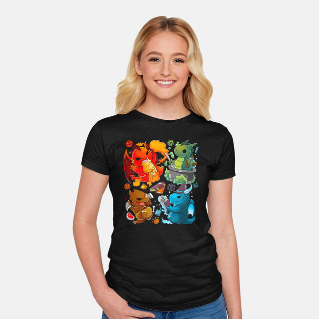 Dragon Role Play-womens fitted tee-Vallina84