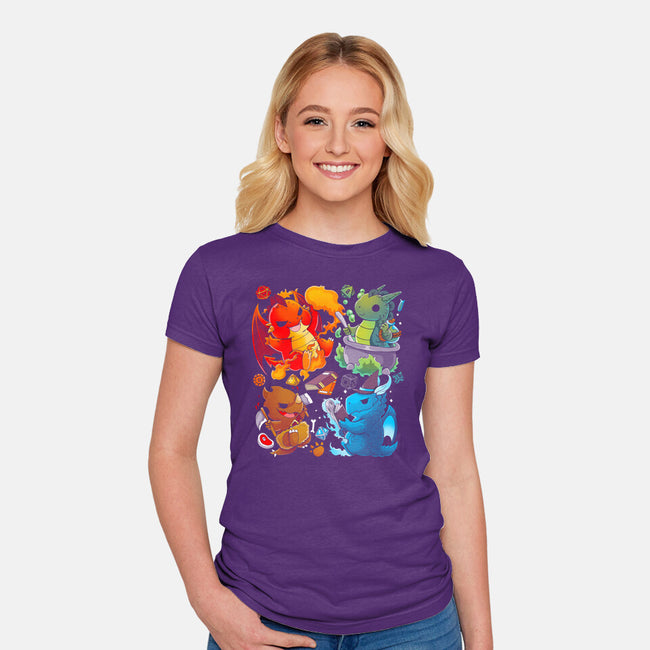Dragon Role Play-womens fitted tee-Vallina84