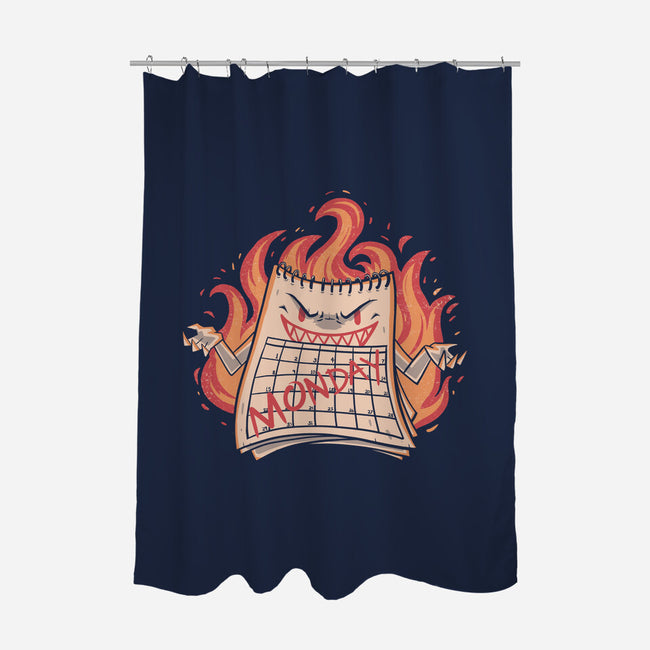 Here Comes Monday-none polyester shower curtain-eduely