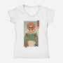 Catana And The Big Frog-womens v-neck tee-vp021