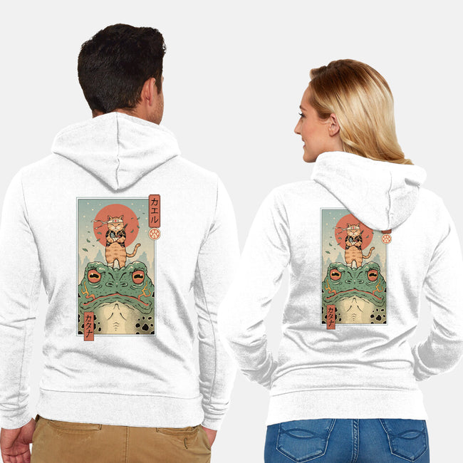 Catana And The Big Frog-unisex zip-up sweatshirt-vp021