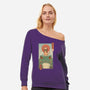 Catana And The Big Frog-womens off shoulder sweatshirt-vp021