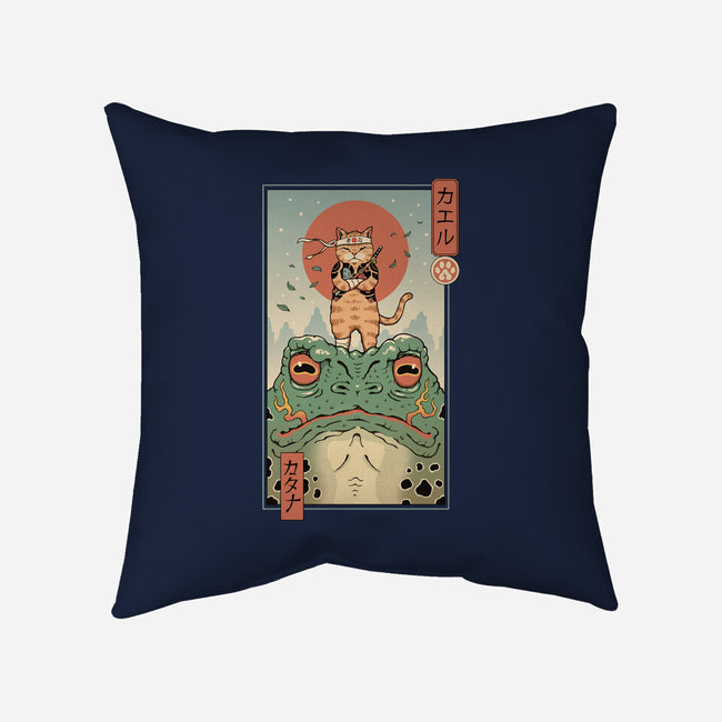 Catana And The Big Frog-none removable cover w insert throw pillow-vp021