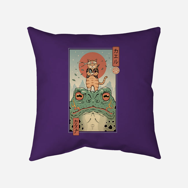 Catana And The Big Frog-none removable cover w insert throw pillow-vp021