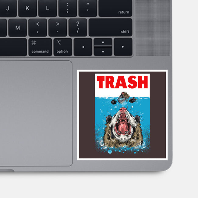 Trash-none glossy sticker-zascanauta