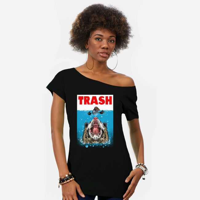 Trash-womens off shoulder tee-zascanauta
