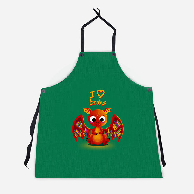 Dragon Shelf-unisex kitchen apron-erion_designs