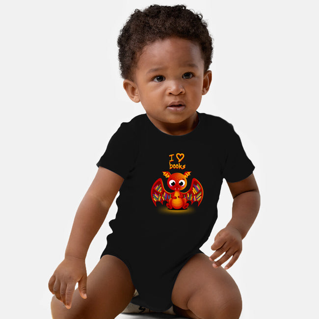 Dragon Shelf-baby basic onesie-erion_designs