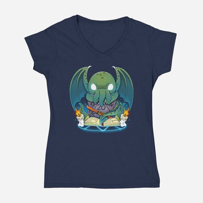Demon Dice-womens v-neck tee-Vallina84