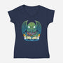 Demon Dice-womens v-neck tee-Vallina84