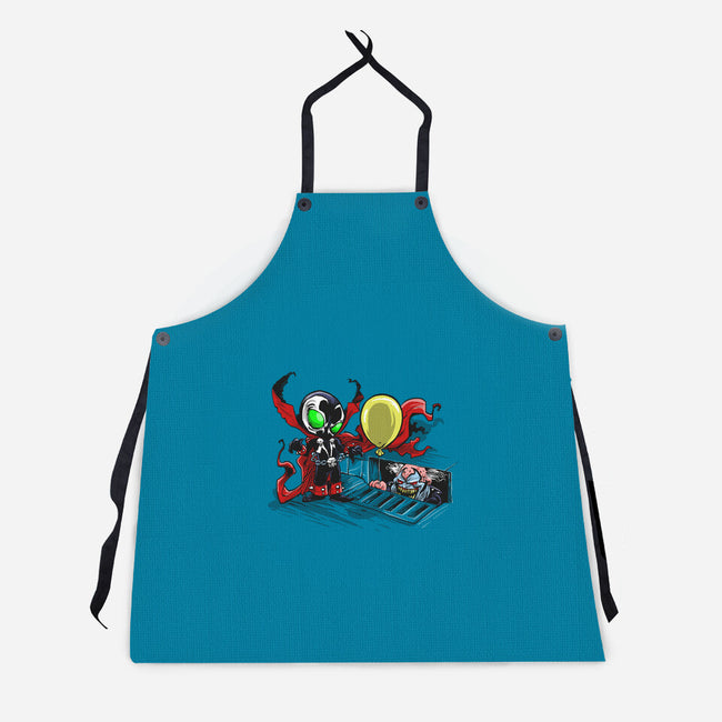 All Spawns Float Down Here-unisex kitchen apron-zascanauta