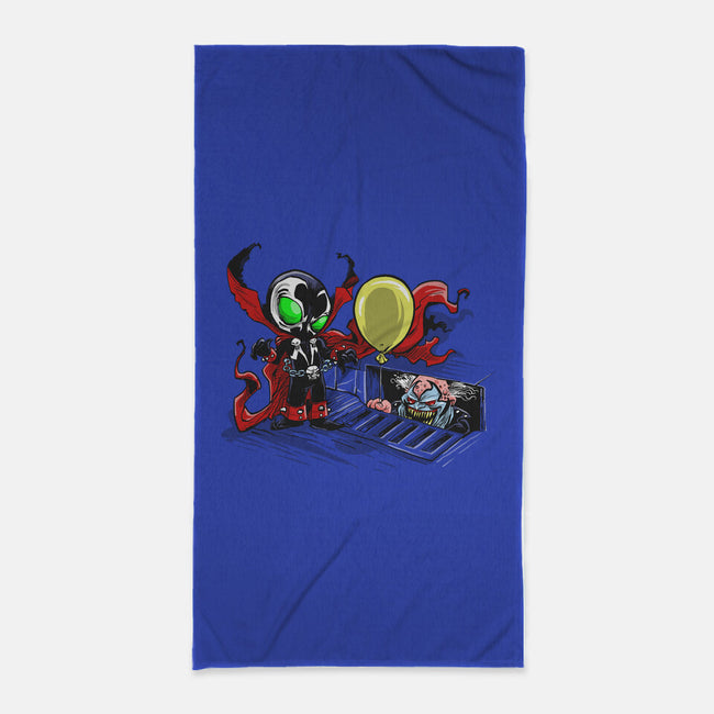 All Spawns Float Down Here-none beach towel-zascanauta