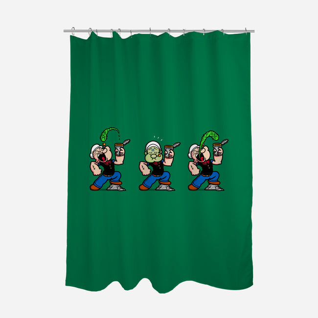 Nobody Likes Spinach-none polyester shower curtain-Raffiti