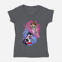 Mars And Jupiter-womens v-neck tee-nickzzarto
