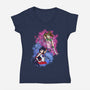 Mars And Jupiter-womens v-neck tee-nickzzarto