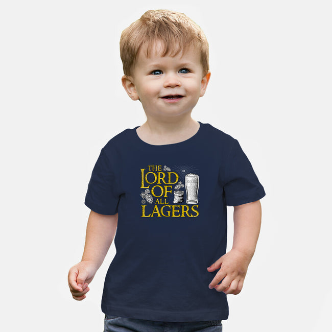 The Lord Of All Lagers-baby basic tee-rocketman_art