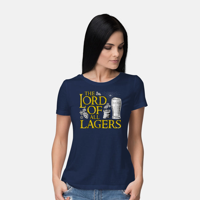 The Lord Of All Lagers-womens basic tee-rocketman_art