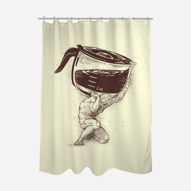 Coffee Atlas-none polyester shower curtain-Getsousa!