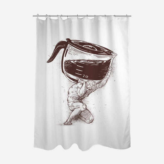 Coffee Atlas-none polyester shower curtain-Getsousa!