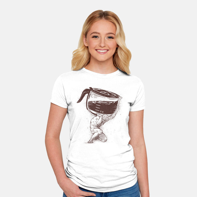 Coffee Atlas-womens fitted tee-Getsousa!