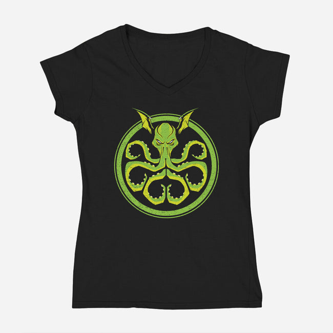Hail Cthulhu-womens v-neck tee-dalethesk8er
