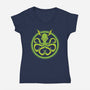 Hail Cthulhu-womens v-neck tee-dalethesk8er