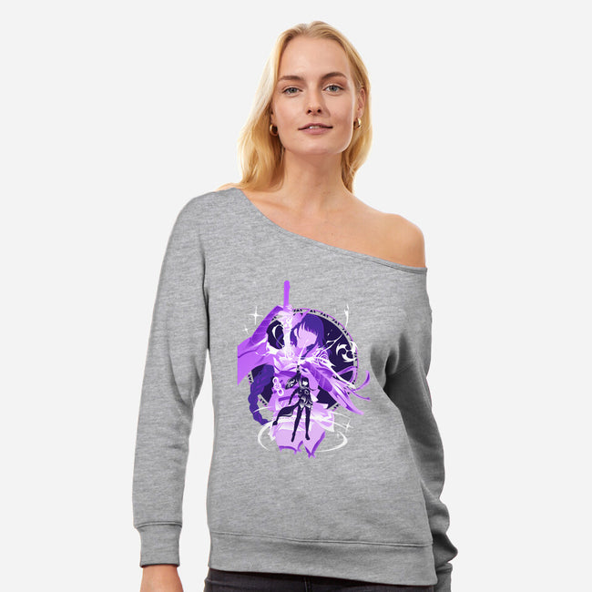Plane Of Euthymia Raiden-womens off shoulder sweatshirt-hypertwenty
