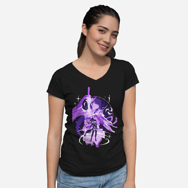Plane Of Euthymia Raiden-womens v-neck tee-hypertwenty