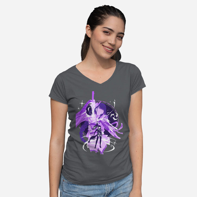 Plane Of Euthymia Raiden-womens v-neck tee-hypertwenty