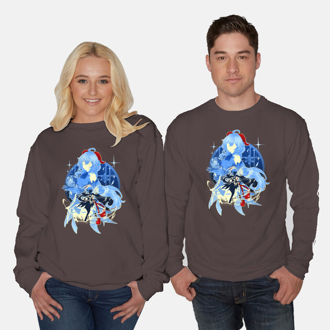 Plenilune Gaze Ganyu-unisex crew neck sweatshirt-hypertwenty