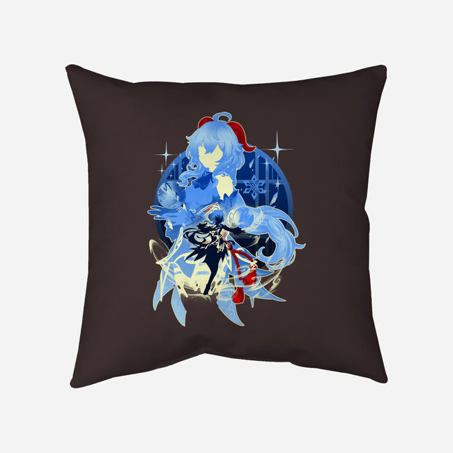 Plenilune Gaze Ganyu-none removable cover w insert throw pillow-hypertwenty