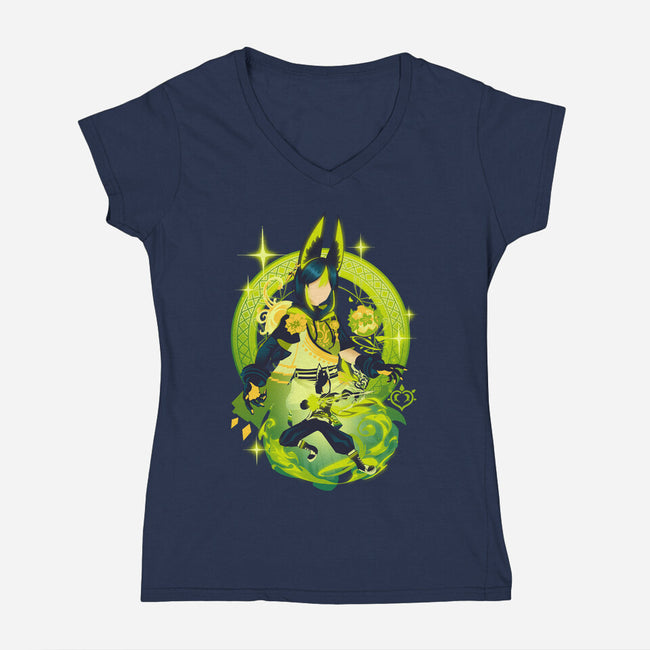 Verdant Strider Tighnari-womens v-neck tee-hypertwenty
