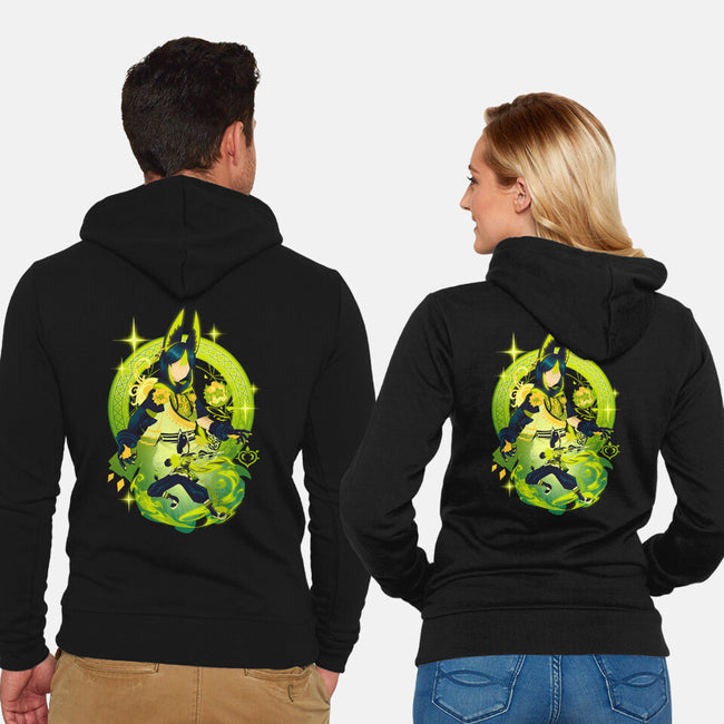 Verdant Strider Tighnari-unisex zip-up sweatshirt-hypertwenty