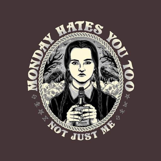 Monday Hates You Too-none drawstring bag-momma_gorilla
