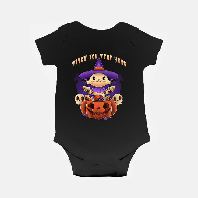 Witch You Were Here-baby basic onesie-ManuelTurchiDesign