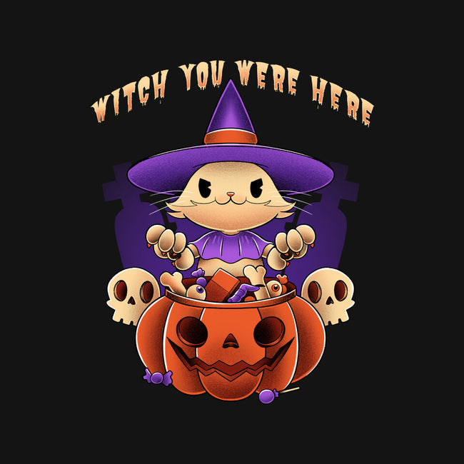 Witch You Were Here-none stretched canvas-ManuelTurchiDesign