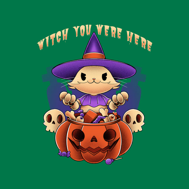 Witch You Were Here-none polyester shower curtain-ManuelTurchiDesign