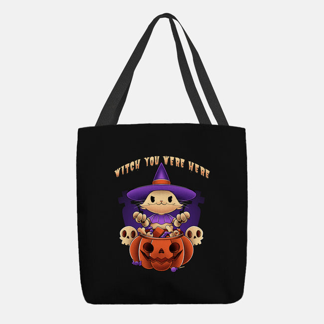 Witch You Were Here-none basic tote bag-ManuelTurchiDesign