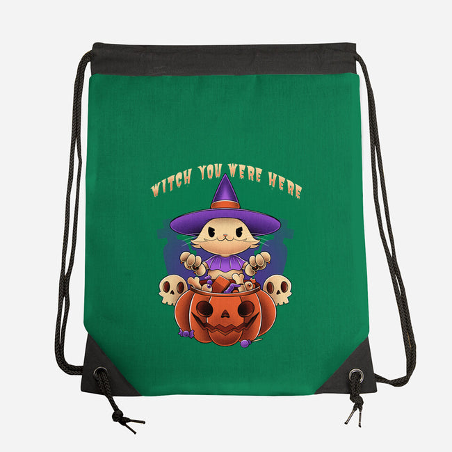 Witch You Were Here-none drawstring bag-ManuelTurchiDesign